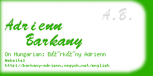 adrienn barkany business card